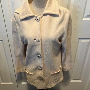 Geiger size 40 100% Wool Cream Women's Jacket